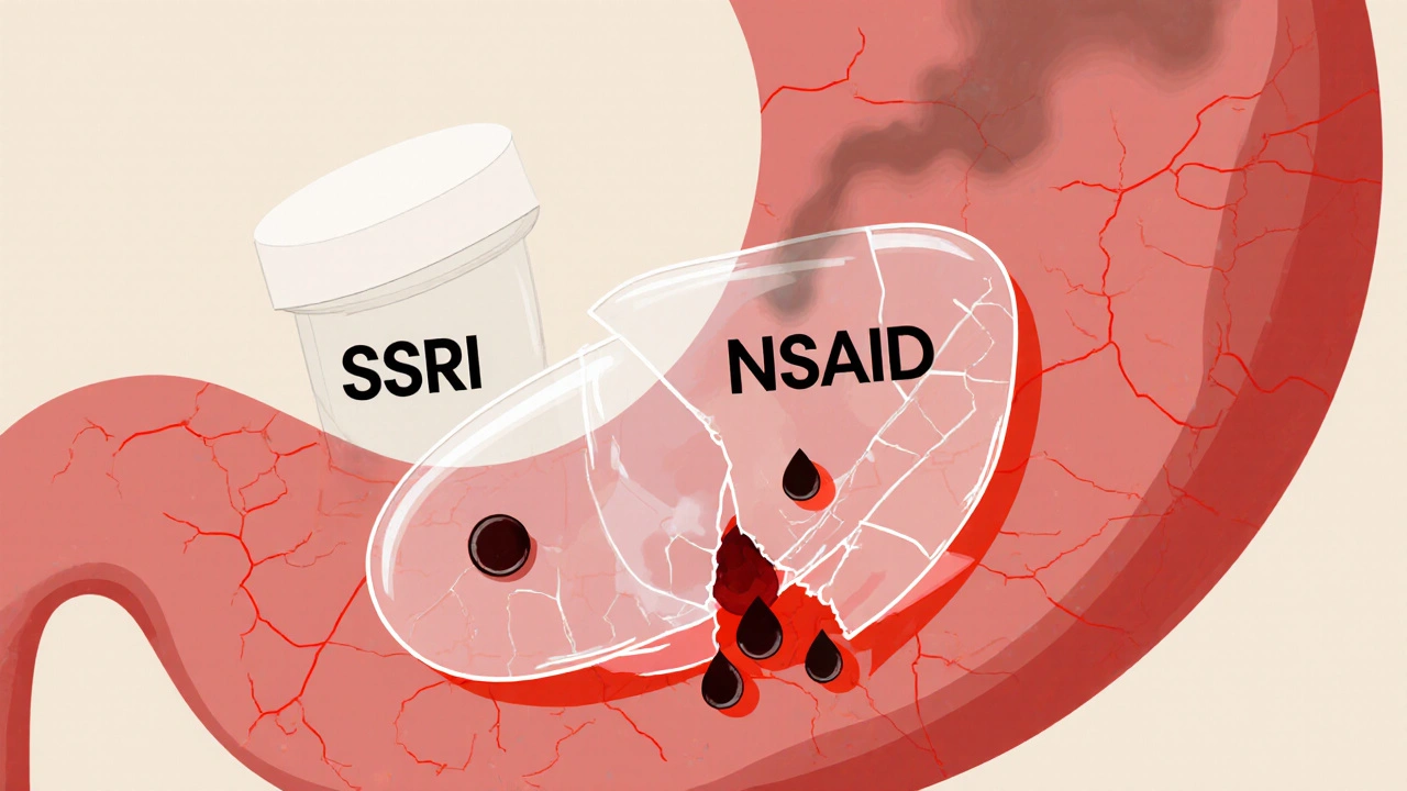 SSRIs and NSAIDs Together: Why Your Risk of GI Bleeding Goes Up and How to Stay Safe