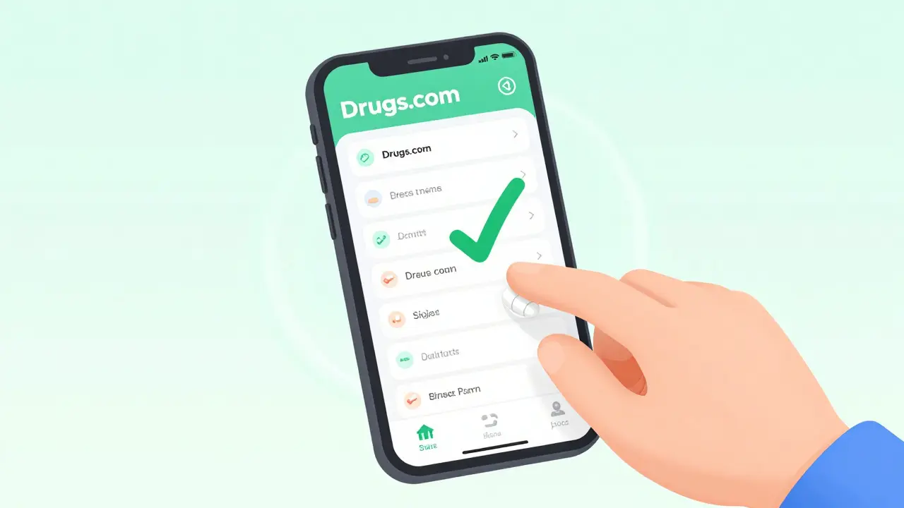 Smartphone screen displaying medication list with new pill being added and AI alert glow.